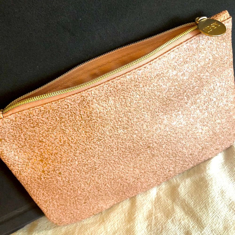 Ipsy Glam Bag Pink Sparkle Makeup Bag